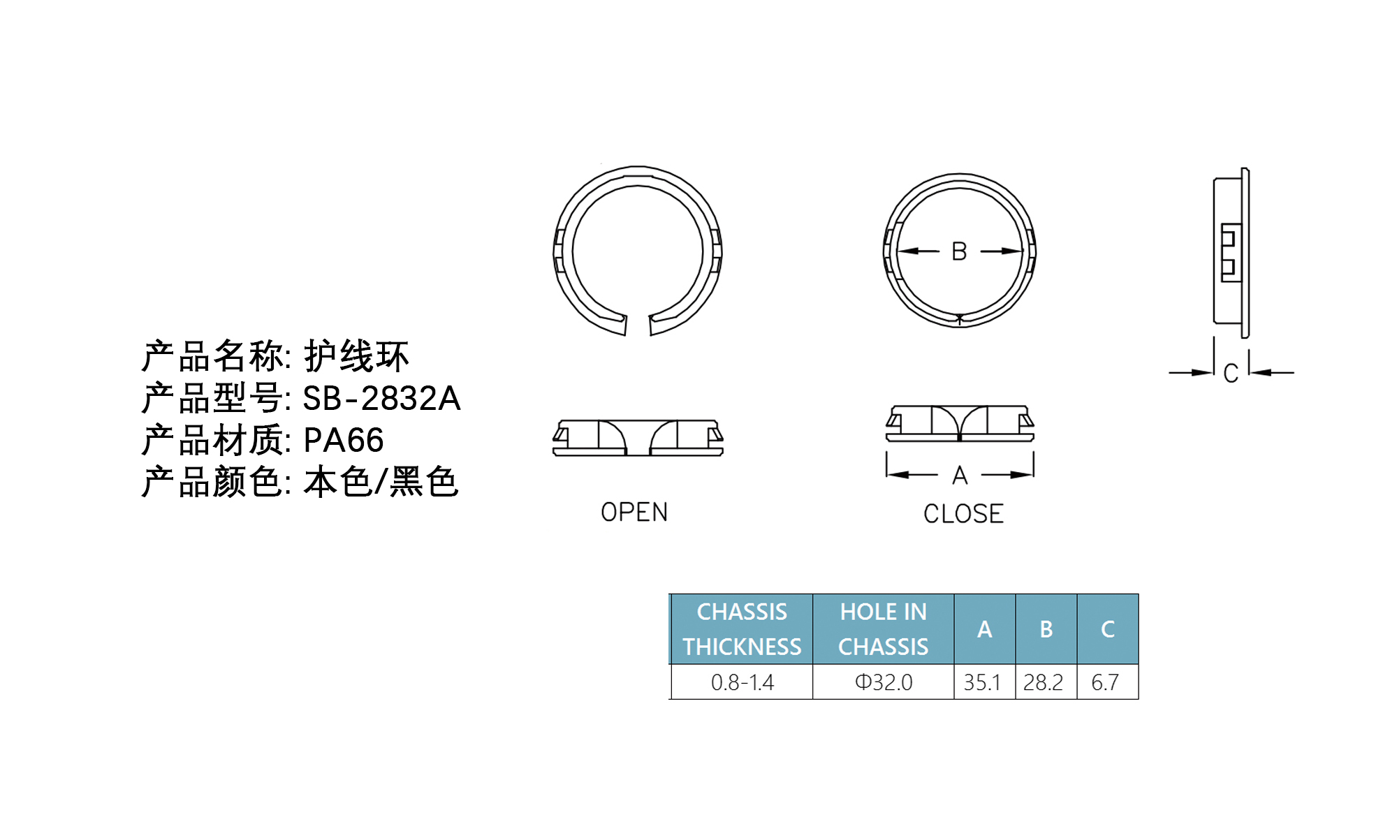 护线环 SB-2832A